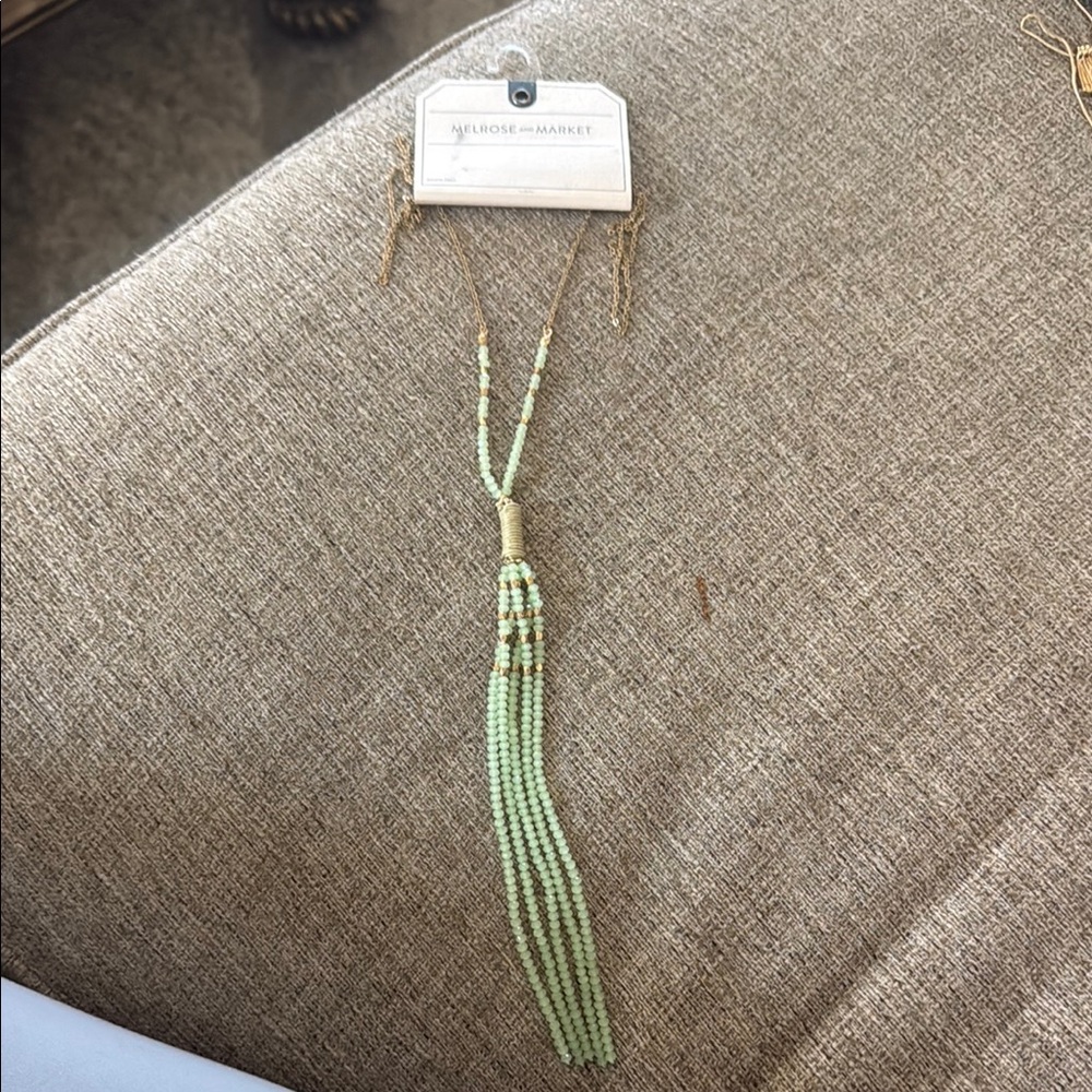 Aubree Market Beaded Tassel Necklace